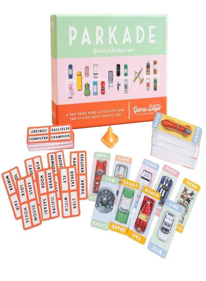 Facade Games Parkade Board Game - Word Games and Parking Cars - Party Game for Friends and Family Game Night - 5-15 Minutes for 3-13 Players - Image 1